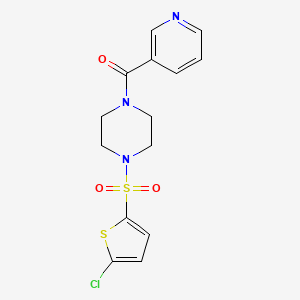 molecular formula C14H14ClN3O3S2 B5717544 1-[(5-chloro-2-thienyl)sulfonyl]-4-(3-pyridinylcarbonyl)piperazine 