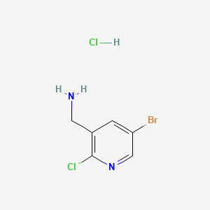 molecular formula C6H7BrCl2N2 B571755 (5-溴-2-氯吡啶-3-基)甲胺盐酸盐 CAS No. 1276056-72-4