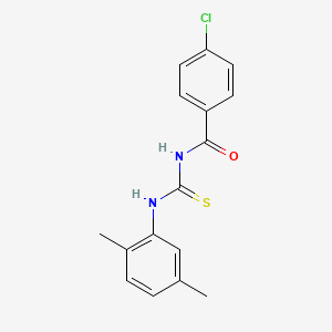 molecular formula C16H15ClN2OS B5717550 4-chloro-N-{[(2,5-dimethylphenyl)amino]carbonothioyl}benzamide 