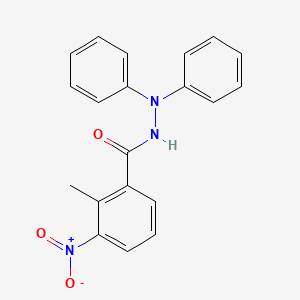 molecular formula C20H17N3O3 B5717555 2-methyl-3-nitro-N',N'-diphenylbenzohydrazide 