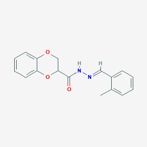 molecular formula C17H16N2O3 B5717557 N'-(2-methylbenzylidene)-2,3-dihydro-1,4-benzodioxine-2-carbohydrazide 