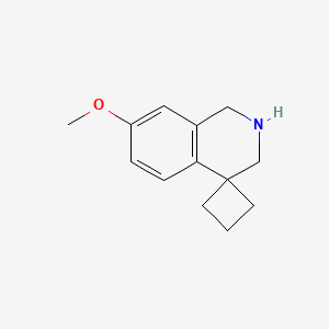molecular formula C13H17NO B571756 7'-Methoxy-2',3'-dihydro-1'h-spiro[cyclobutane-1,4'-isoquinoline] CAS No. 1314790-90-3