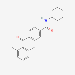 molecular formula C23H27NO2 B5717561 N-cyclohexyl-4-(mesitylcarbonyl)benzamide 