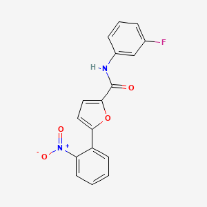 molecular formula C17H11FN2O4 B5717567 N-(3-fluorophenyl)-5-(2-nitrophenyl)-2-furamide 
