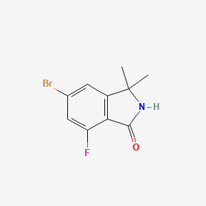 molecular formula C10H9BrFNO B571757 5-Bromo-7-fluoro-3,3-dimethylisoindolin-1-one CAS No. 1253792-10-7