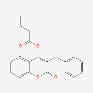 molecular formula C20H18O4 B5717598 3-benzyl-2-oxo-2H-chromen-4-yl butyrate 