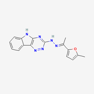 molecular formula C16H14N6O B5717605 1-(5-methyl-2-furyl)ethanone 5H-[1,2,4]triazino[5,6-b]indol-3-ylhydrazone 