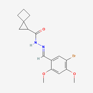 molecular formula C16H19BrN2O3 B5717613 N'-(5-bromo-2,4-dimethoxybenzylidene)spiro[2.3]hexane-1-carbohydrazide 