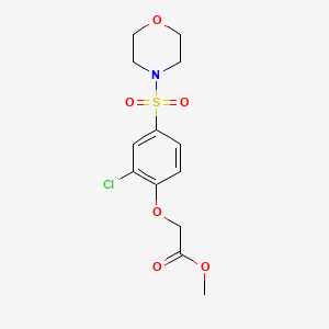 molecular formula C13H16ClNO6S B5717618 methyl [2-chloro-4-(4-morpholinylsulfonyl)phenoxy]acetate 