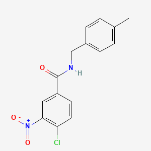 molecular formula C15H13ClN2O3 B5717629 4-chloro-N-(4-methylbenzyl)-3-nitrobenzamide 