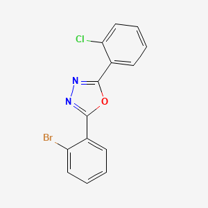 molecular formula C14H8BrClN2O B5717649 2-(2-bromophenyl)-5-(2-chlorophenyl)-1,3,4-oxadiazole 