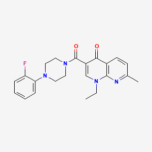 1-ethyl-3-{[4-(2-fluorophenyl)-1-piperazinyl]carbonyl}-7-methyl-1,8-naphthyridin-4(1H)-one