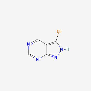 molecular formula C5H3BrN4 B571767 3-Bromo-1H-pyrazolo[3,4-d]pyrimidine CAS No. 1251033-27-8
