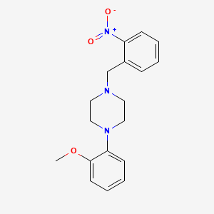 molecular formula C18H21N3O3 B5717678 1-(2-methoxyphenyl)-4-(2-nitrobenzyl)piperazine 