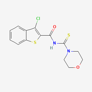molecular formula C14H13ClN2O2S2 B5717686 3-chloro-N-(4-morpholinylcarbonothioyl)-1-benzothiophene-2-carboxamide 