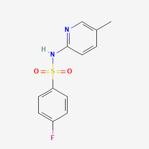 molecular formula C12H11FN2O2S B5717695 4-fluoro-N-(5-methyl-2-pyridinyl)benzenesulfonamide 