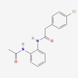 molecular formula C16H15ClN2O2 B5717704 N-[2-(acetylamino)phenyl]-2-(4-chlorophenyl)acetamide 