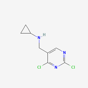 molecular formula C8H9Cl2N3 B571771 N-((2,4-Dichloropyrimidin-5-yl)methyl)cyclopropanamine CAS No. 1289388-21-1