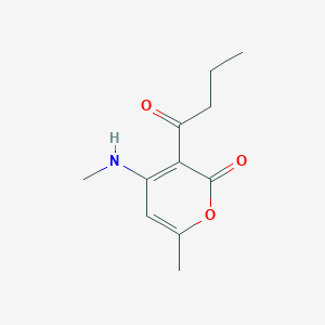 molecular formula C11H15NO3 B5717714 3-butyryl-6-methyl-4-(methylamino)-2H-pyran-2-one 
