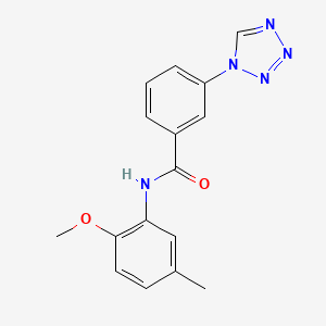 molecular formula C16H15N5O2 B5717725 N-(2-methoxy-5-methylphenyl)-3-(1H-tetrazol-1-yl)benzamide 