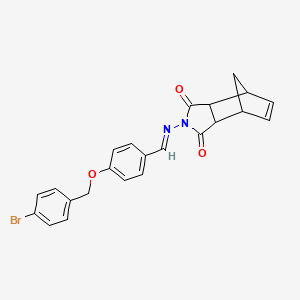 molecular formula C23H19BrN2O3 B5717747 4-({4-[(4-bromobenzyl)oxy]benzylidene}amino)-4-azatricyclo[5.2.1.0~2,6~]dec-8-ene-3,5-dione 