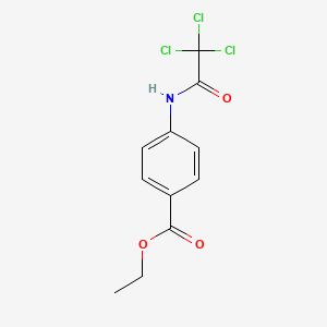 molecular formula C11H10Cl3NO3 B5717760 ethyl 4-[(trichloroacetyl)amino]benzoate CAS No. 53165-96-1