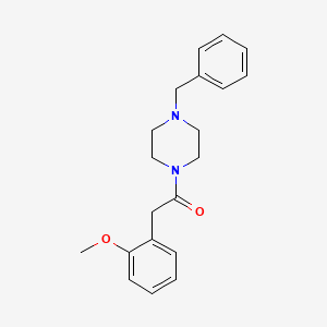 molecular formula C20H24N2O2 B5717769 1-benzyl-4-[(2-methoxyphenyl)acetyl]piperazine 