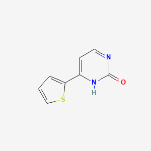 molecular formula C8H6N2OS B571777 4-(Thiophen-2-yl)pyrimidin-2-ol CAS No. 1269294-26-9