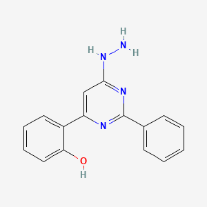 2-(6-hydrazino-2-phenyl-4-pyrimidinyl)phenol