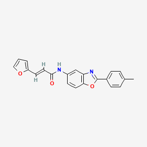 molecular formula C21H16N2O3 B5717781 3-(2-furyl)-N-[2-(4-methylphenyl)-1,3-benzoxazol-5-yl]acrylamide 