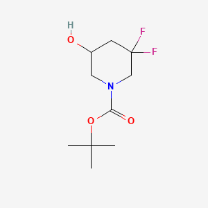 molecular formula C10H17F2NO3 B571780 Tert-butyl 3,3-difluoro-5-hydroxypiperidine-1-carboxylate CAS No. 1258638-32-2