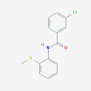 3-chloro-N-[2-(methylthio)phenyl]benzamide