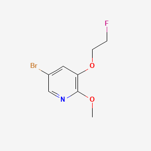 molecular formula C8H9BrFNO2 B571781 5-Bromo-3-(2-fluoroethoxy)-2-methoxypyridine CAS No. 1241752-39-5