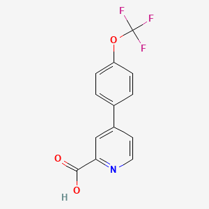 molecular formula C13H8F3NO3 B571782 4-(4-Trifluoromethoxyphenyl)picolinic acid CAS No. 1261656-56-7