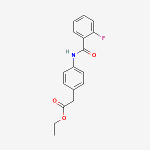 molecular formula C17H16FNO3 B5717829 ethyl {4-[(2-fluorobenzoyl)amino]phenyl}acetate 