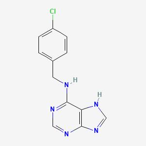 molecular formula C12H10ClN5 B5717831 N-(4-氯苄基)-9H-嘌呤-6-胺 CAS No. 4217-46-3