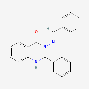 3-(benzylideneamino)-2-phenyl-2,3-dihydro-4(1H)-quinazolinone