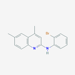 molecular formula C17H15BrN2 B5717841 N-(2-bromophenyl)-4,6-dimethyl-2-quinolinamine 