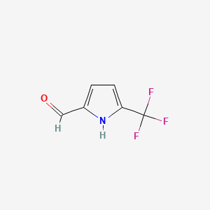 molecular formula C6H4F3NO B571787 5-(三氟甲基)-1H-吡咯-2-甲醛 CAS No. 1367875-88-4