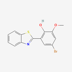 molecular formula C14H10BrNO2S B5717873 2-(1,3-benzothiazol-2-yl)-4-bromo-6-methoxyphenol 
