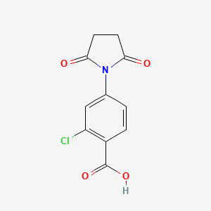 molecular formula C11H8ClNO4 B5717934 2-chloro-4-(2,5-dioxo-1-pyrrolidinyl)benzoic acid 