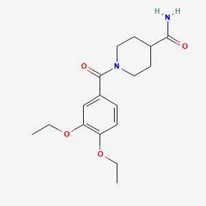 molecular formula C17H24N2O4 B5717943 1-(3,4-diethoxybenzoyl)-4-piperidinecarboxamide 
