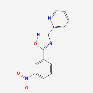 molecular formula C13H8N4O3 B5717949 2-[5-(3-nitrophenyl)-1,2,4-oxadiazol-3-yl]pyridine CAS No. 5799-85-9