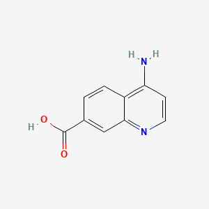 molecular formula C10H8N2O2 B571795 4-Aminoquinoline-7-carboxylic acid CAS No. 1242260-87-2