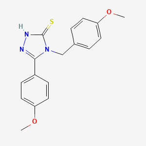molecular formula C17H17N3O2S B5717956 4-(4-methoxybenzyl)-5-(4-methoxyphenyl)-4H-1,2,4-triazole-3-thiol 