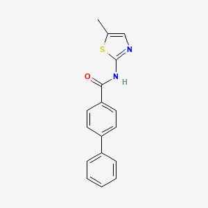 molecular formula C17H14N2OS B5717975 N-(5-methyl-1,3-thiazol-2-yl)-4-biphenylcarboxamide CAS No. 300717-34-4