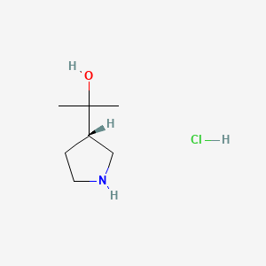 molecular formula C7H16ClNO B571799 (S)-2-(3-Pyrrolidinyl)-2-propanol Hydrochloride CAS No. 1273577-45-9