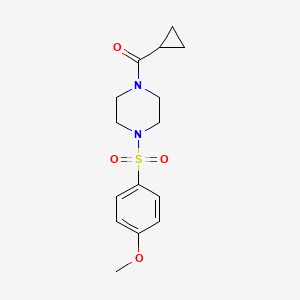 molecular formula C15H20N2O4S B5717996 1-(cyclopropylcarbonyl)-4-[(4-methoxyphenyl)sulfonyl]piperazine 