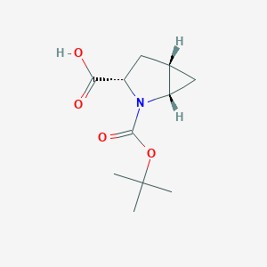 molecular formula C11H17NO4 B057180 (1S,3S,5S)-2-(叔丁氧羰基)-2-氮杂双环[3.1.0]己烷-3-羧酸 CAS No. 197142-36-2