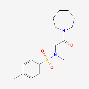 molecular formula C16H24N2O3S B5718013 N-[2-(1-azepanyl)-2-oxoethyl]-N,4-dimethylbenzenesulfonamide 